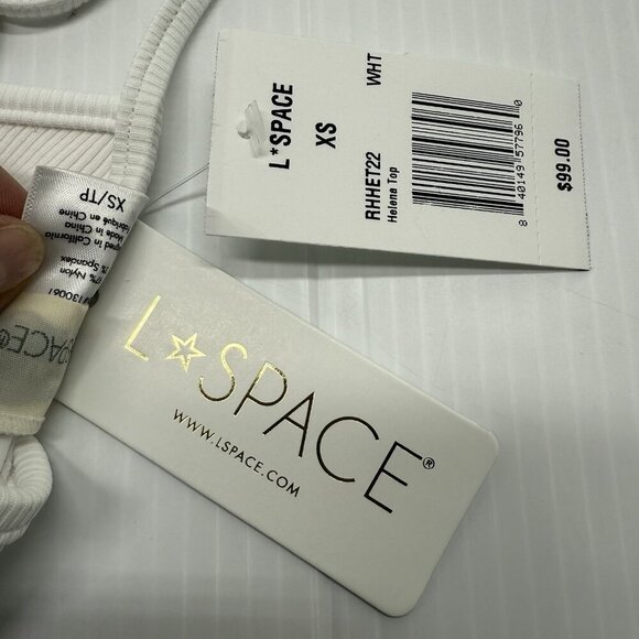 L Space Women's White Wired Front Helena Bikini Top Size XS - Picture 7 of 9